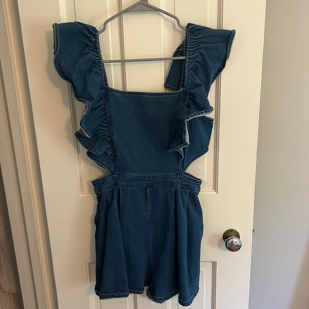Blue Denim Romper